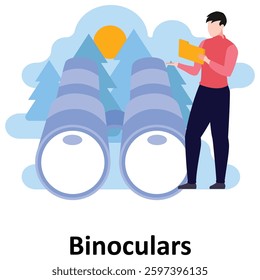 Binoculars Vector illustration Vector Illustration Which can easily modify or edit

