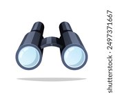 Binoculars vector isolated on white background.