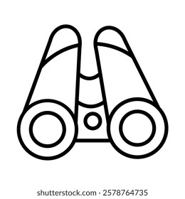 Binoculars Vector Line Icon Design
