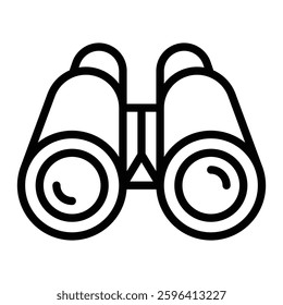 Binoculars Vector Line Icon Design