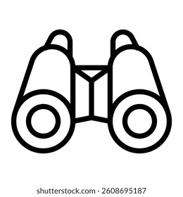 Binoculars Vector Line Icon Design