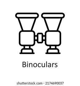 Binokulare Vektorgrafik Symbol Design-Illustration auf weißem Hintergrund. EPS10-Datei