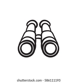 Binoculars vector sketch icon isolated on background. Hand drawn Binoculars icon. Binoculars sketch icon for infographic, website or app.