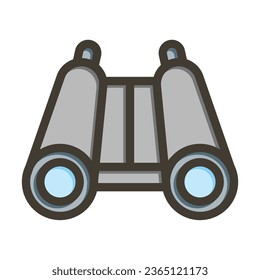 Binoculars Vector Thick Line Filled Colors Icon For Personal And Commercial Use.
