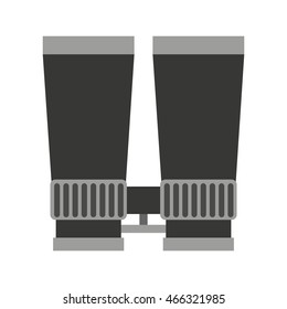 binoculars view silhouette icon graphic isolated vector
