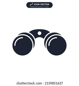 Plantilla de símbolo de icono de visión binoculares para la colección de diseño gráfico y web ilustración vectorial