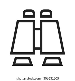Binoculars, watching, lens icon vector image. Can also be used for military. Suitable for use on web apps, mobile apps and print media.
