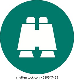 Binoculars, watching, lens icon vector image. Can also be used for military. Suitable for use on web apps, mobile apps and print media.