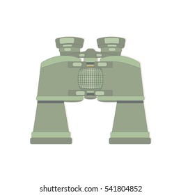 Binoculars with zoom. Vector illustration.