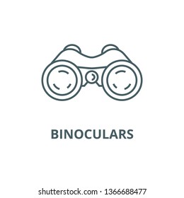 Binoculars,periscope,vision Line Icon, Vector. Binoculars,periscope,vision Outline Sign, Concept Symbol, Flat Illustration