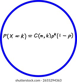 binomial distribution mathematical formula. probability distribution. statistics and probability