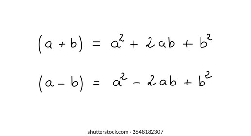 Teorema Quadrado Binomial em Matemática em Álgebra Elementar.