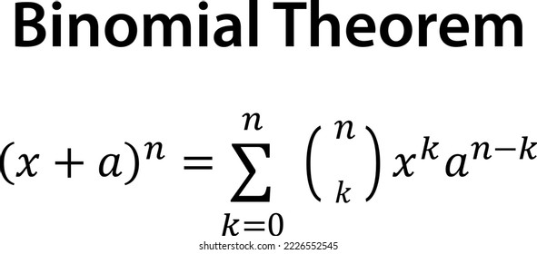 Binomiale Theorem-Formel, binomiale Expansion, Gleichung