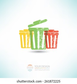 Bins design,clean vector