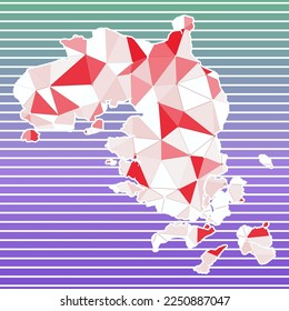 Bintan Island vector illustration. Bintan Island design on gradient stripes background. Technology, internet, network, telecommunication concept. Stylish vector illustration.