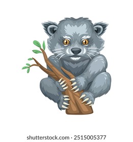 Binturong Aka Bearcat Exotic Animal From South Asia Cartoon illustration Vector