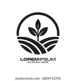 Bio Agri logo highlights vibrant leaves reaching upward from layered agricultural rows framed elegantly by a thick circular border, projecting an image of premium quality and ecological balance that aligns beautifully with organic markets, plant nurseries, and modern eco-friendly agricultural technologies.