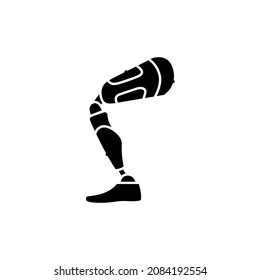 Bio artificial leg color line icon. Disability. Isolated vector element. Outline pictogram for web page, mobile app, promo