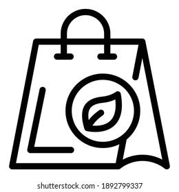 Biobeutel-Symbol. Umriss-Biobag-Vektorsymbol für Webdesign einzeln auf weißem Hintergrund
