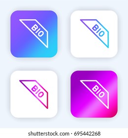 Bio bright purple and blue gradient app icon