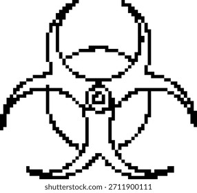 Cuidado biológico ícone de pixel de 8 bits. Ilustração vetorial.