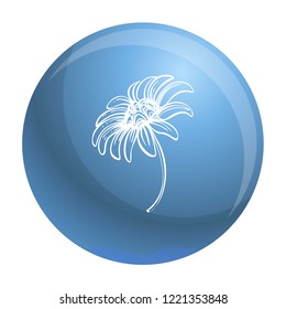 Bio chamomile icon. Simple illustration of bio chamomile vector icon for web design isolated on white background