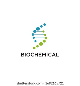 Bio chemical company logo design with using molecule connection icon template