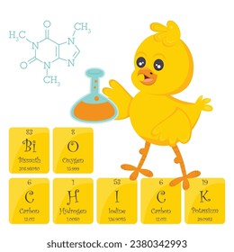 Bio Chick diversión con la ciencia humor nerd ilustración vectorial gráfica