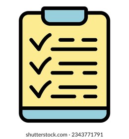 Bio clipboard icon outline vector. Show event. Leaf center color flat