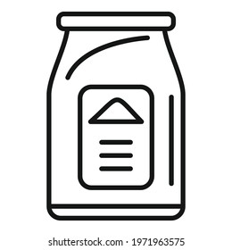 Bio compost pack icon. Outline Bio compost pack vector icon for web design isolated on white background