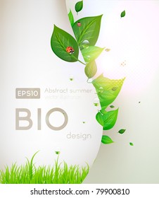 diseño bioconcepto eco-friendly para banner floral de verano