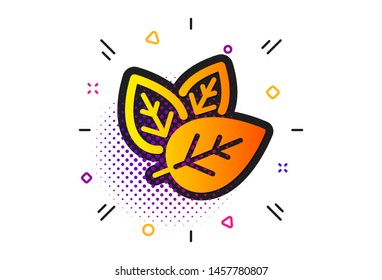 Bio cosmetics sign. Halftone circles pattern. Organic tested icon. Fair trade symbol. Classic flat organic tested icon. Vector