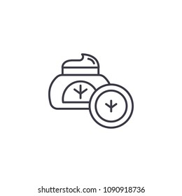 Bio cream linear icon concept. Bio cream line vector sign, symbol, illustration.