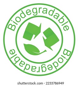 Bio degradable sign. vector illustration