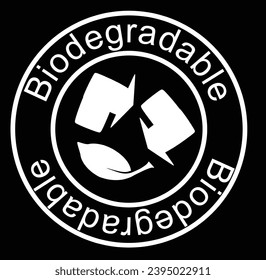 Bio degradable sign. vector illustration