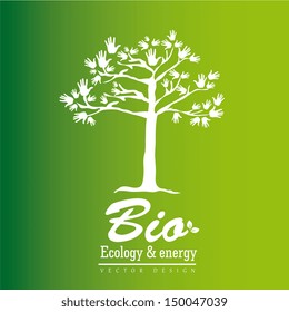 bio design over green background vector illustration 