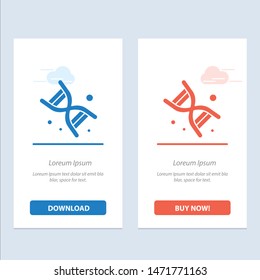 Bio, Dna, Genetics, Technology  Blue and Red Download and Buy Now web Widget Card Template