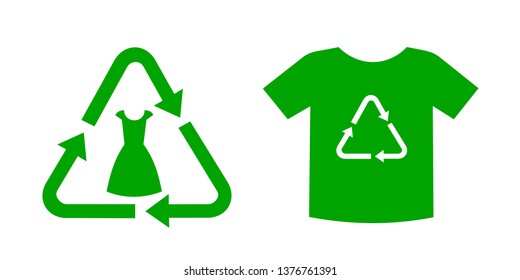 Bio and eco clothes, clothing and garment - textile is made of ecological textile, cloth and material. Vector illustration