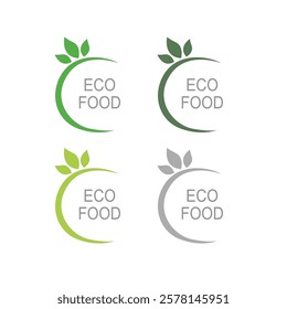 BIO ECO NATURAL PRODUCT SIGN SYMBOL LOGO VECTOR