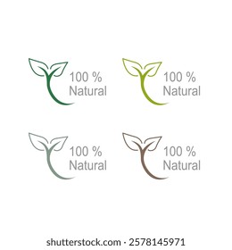 BIO ECO NATURAL PRODUCT SIGN SYMBOL LOGO VECTOR