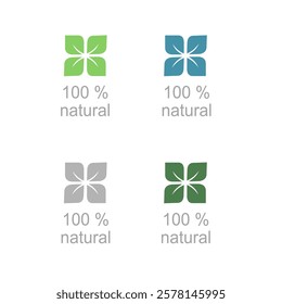 BIO ECO NATURAL PRODUCT SIGN SYMBOL LOGO VECTOR