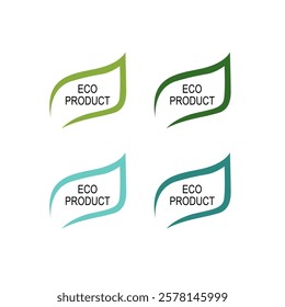 BIO ECO NATURAL PRODUCT SIGN SYMBOL LOGO VECTOR