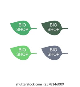 BIO ECO NATURAL PRODUCT SIGN SYMBOL LOGO VECTOR