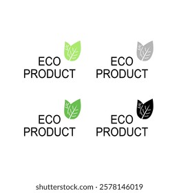 BIO ECO NATURAL PRODUCT SIGN SYMBOL LOGO VECTOR