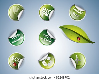 bio and eco stickers