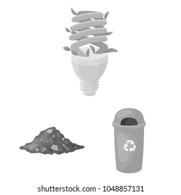 Bio and ecology monochrome icons in set collection for design. An ecologically pure product vector symbol stock web illustration.