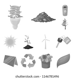 Bio and ecology monochrome icons in set collection for design. An ecologically pure product vector symbol stock web illustration.