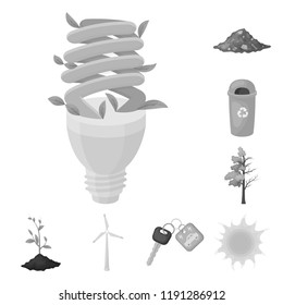 Bio and ecology monochrome icons in set collection for design. An ecologically pure product vector symbol stock web illustration.