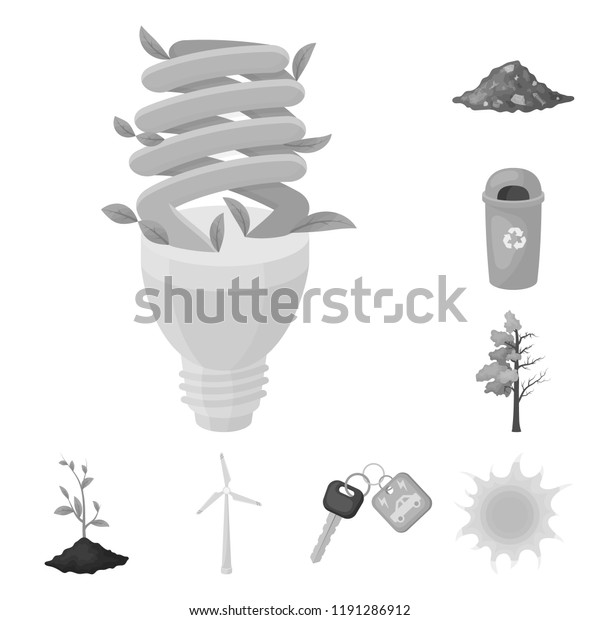 Bio and ecology monochrome icons in set\
collection for design. An ecologically pure product vector symbol\
stock web illustration.