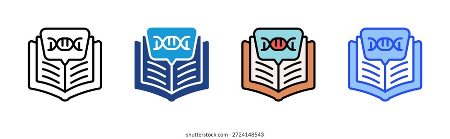 Conjunto de iconos de Educación bio colección de estilos múltiples